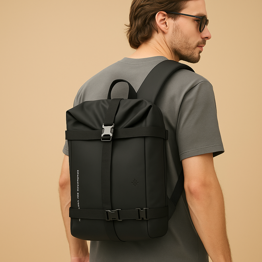 Expandable anti-theft chest bag with USB port | Braxton