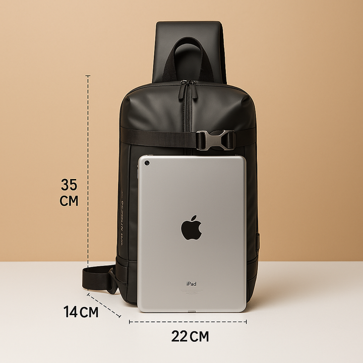 Expandable anti-theft chest bag with USB port | Braxton