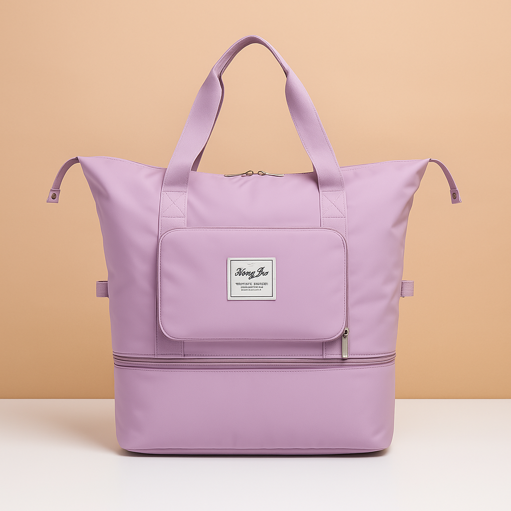 Expandable foldable travel bag with wide opening | Hazel