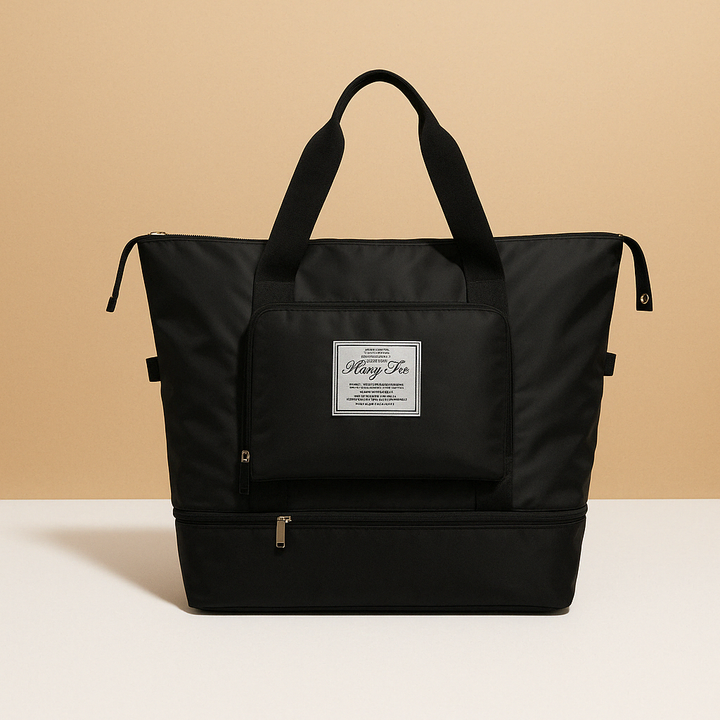 Expandable foldable travel bag with wide opening | Hazel