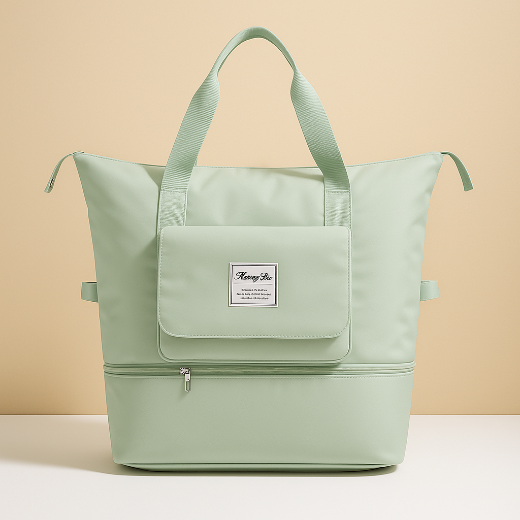 Expandable foldable travel bag with wide opening | Hazel