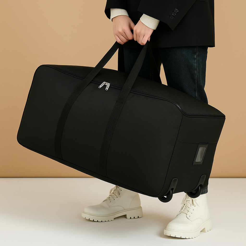 Expandable travel duffel bag with wheels | Harper