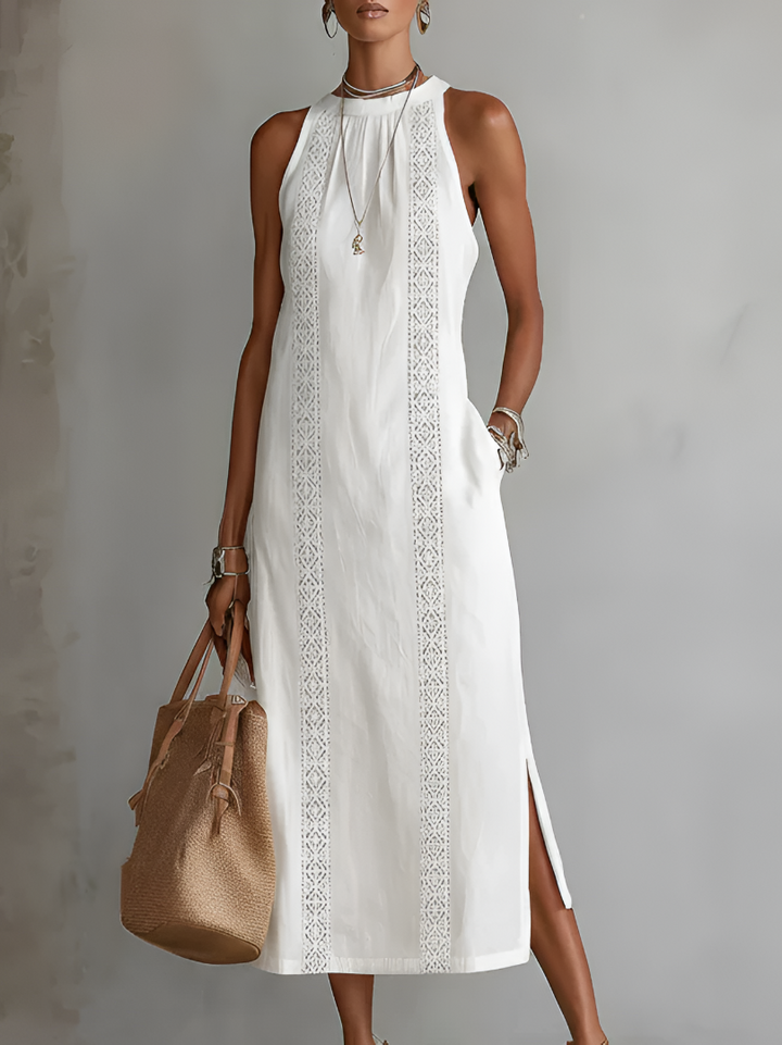 Jimena™ Elegant Cut-Out Maxi Dress – Snatched Waist & Sculpted Fit