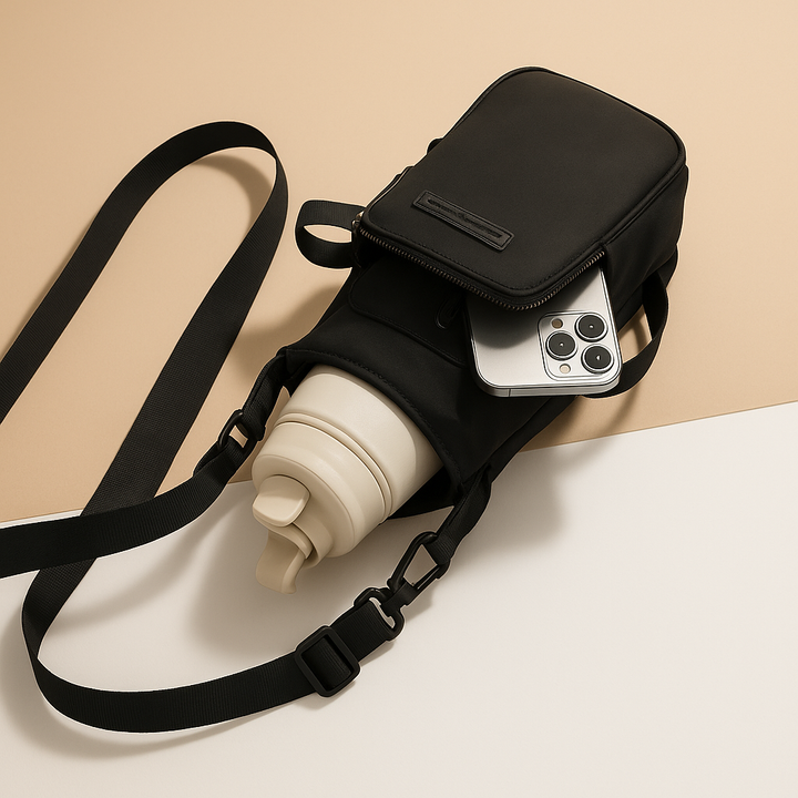 Insulated bottle carrier crossbody bag | Isla