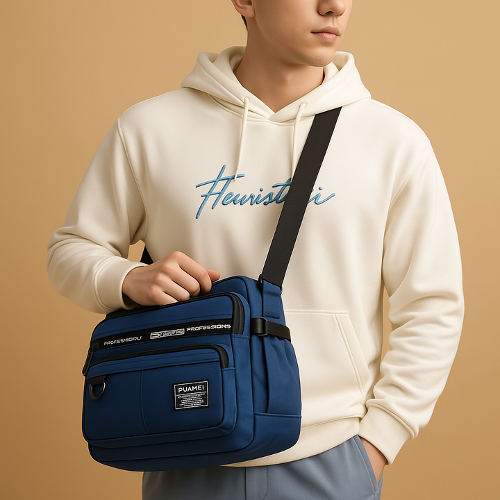 Large anti-theft messenger bag | Zachary