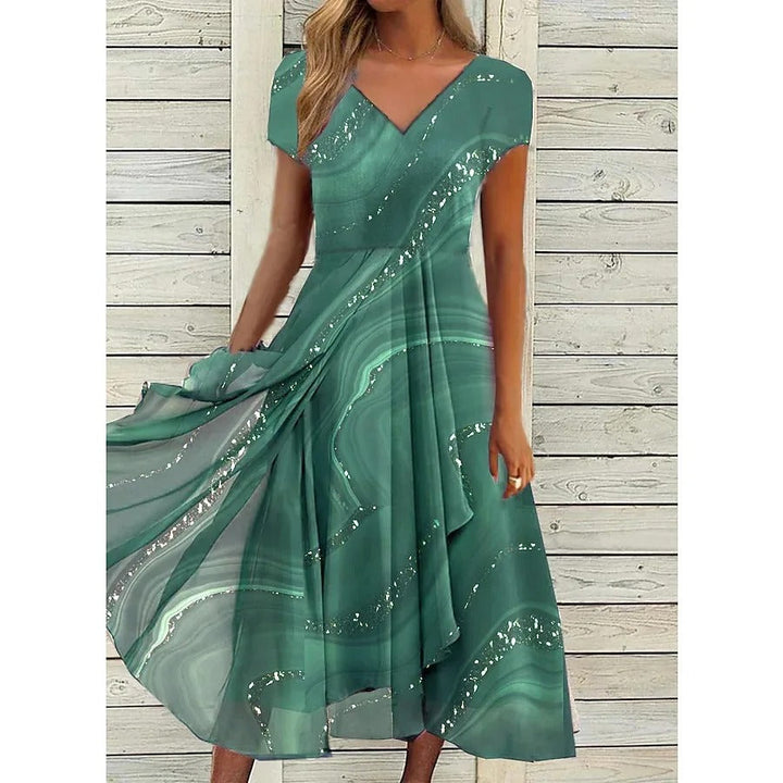Naomi | V-neck Midi Dress