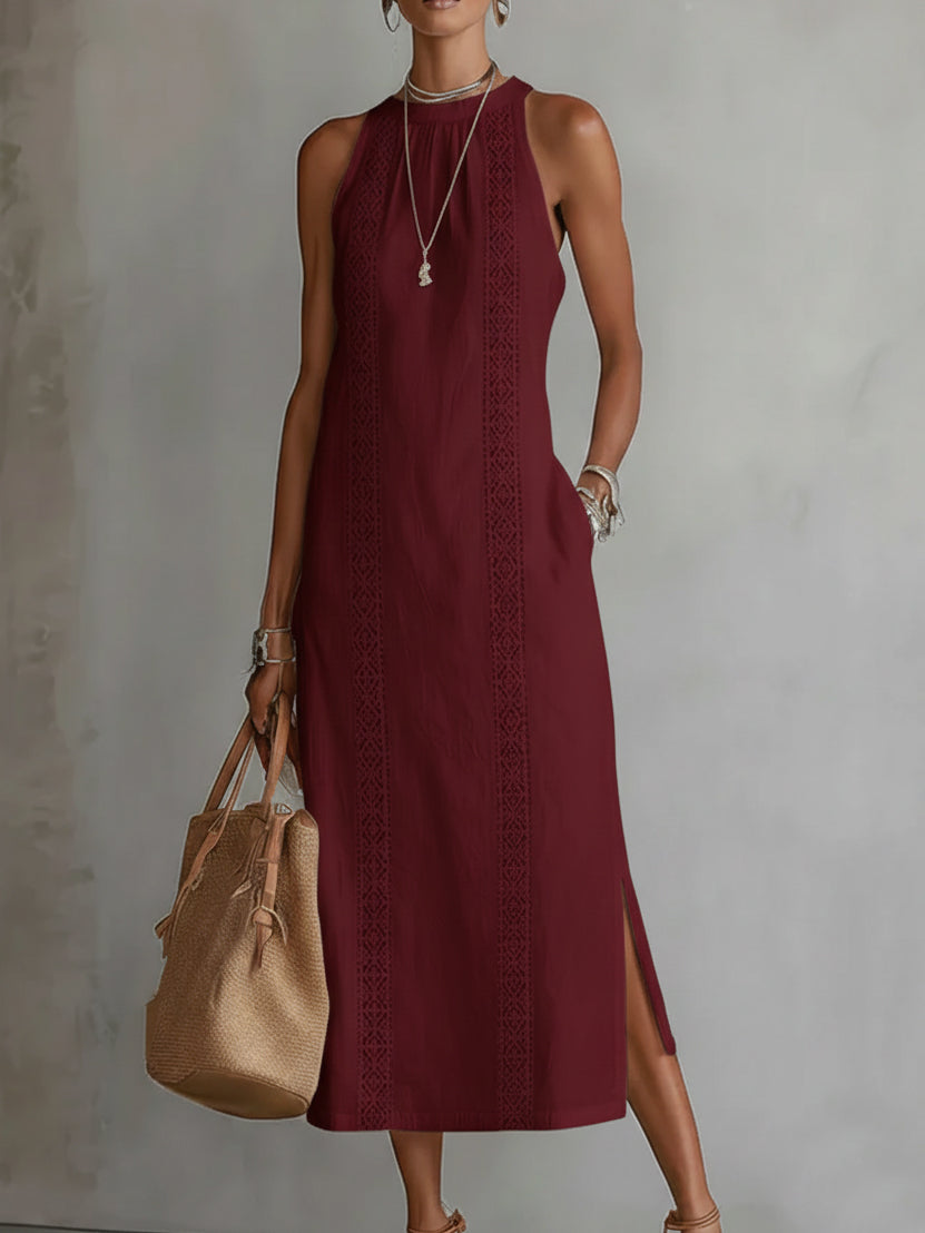 Jimena™ Elegant Cut-Out Maxi Dress – Snatched Waist & Sculpted Fit