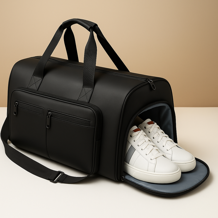 Oxford garment duffle bag with shoe compartment | Nathan