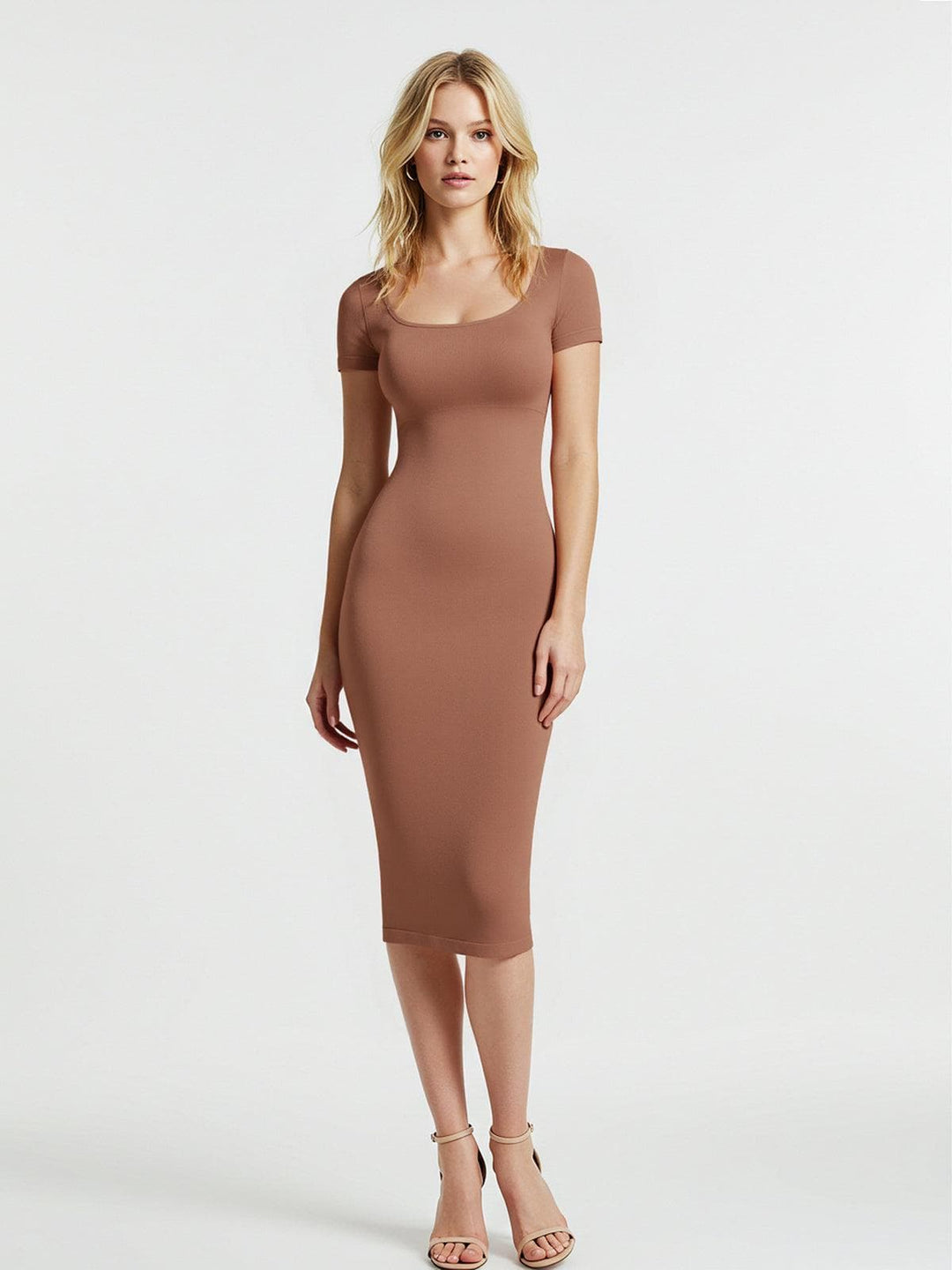 Shapewear Eco-Friendly Sculpting Seamless Midi Dress Set