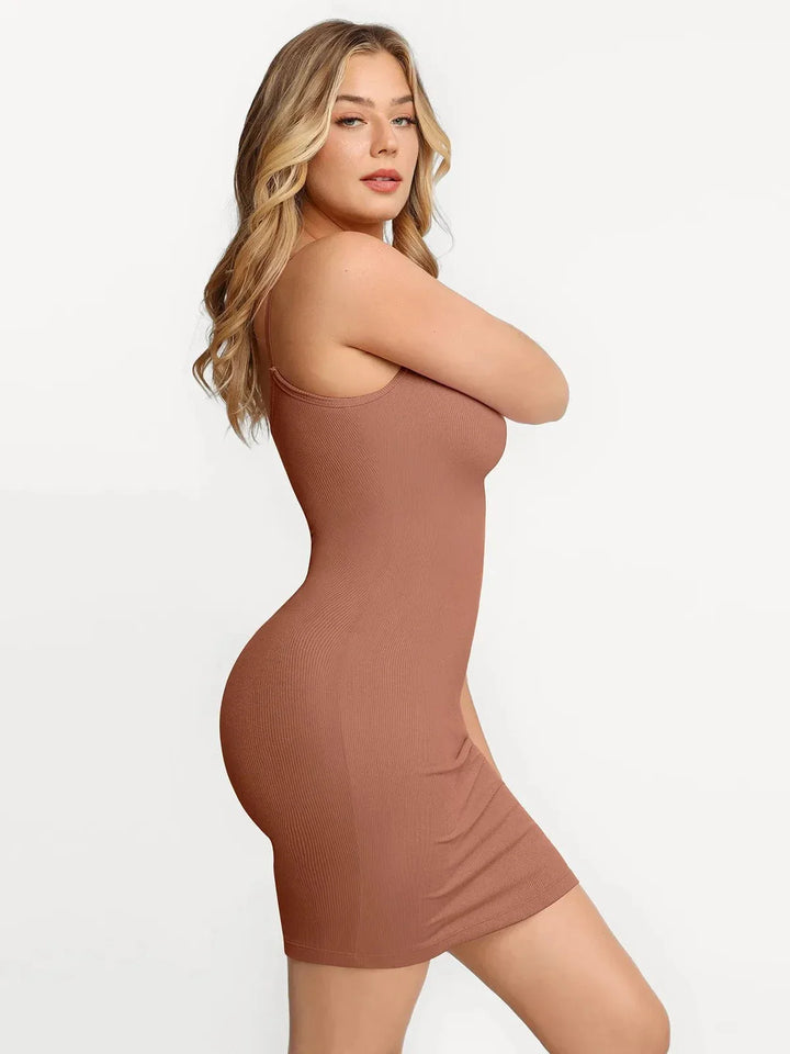 Shapewear Solid Modal Butt Lift Mini Slip Dress