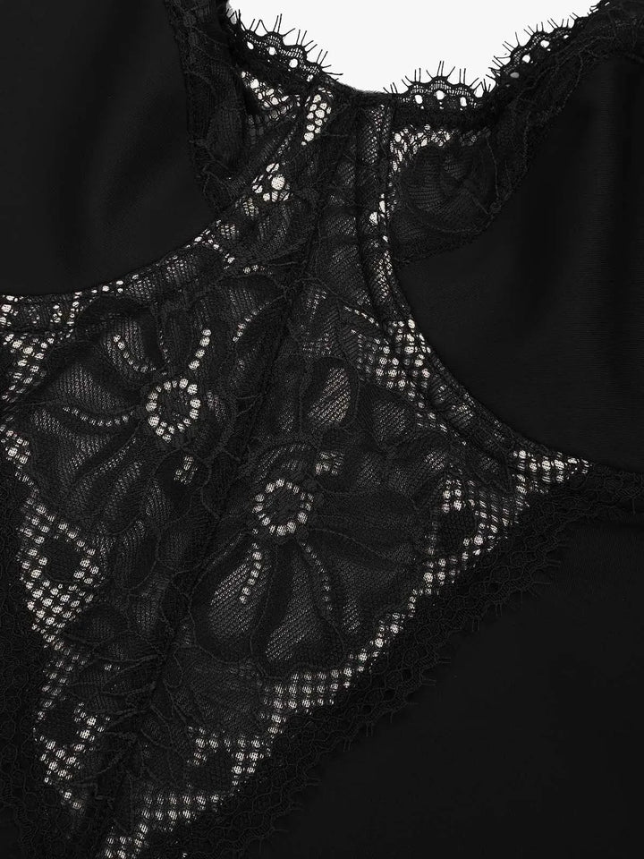 Shapewear Tummy Control Lace Inset Midi Dress