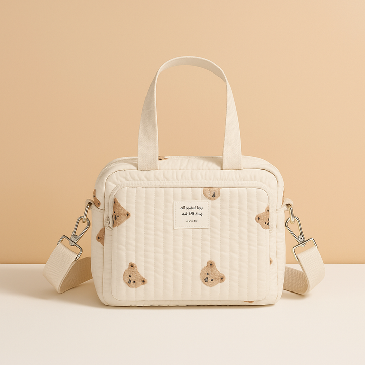 Quilted baby travel bag with insulated interior | Harper
