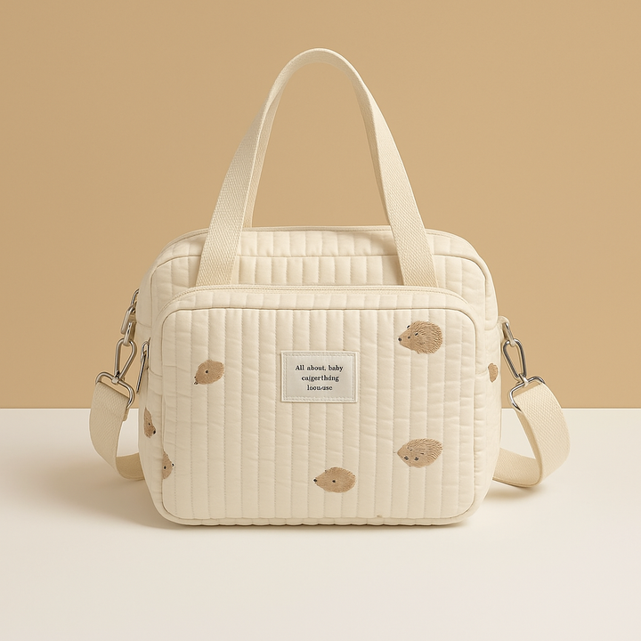 Quilted baby travel bag with insulated interior | Harper