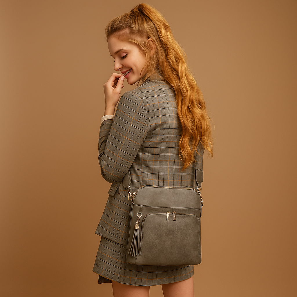RFID crossbody bag with tassel and anti-theft pocket for women | Isla