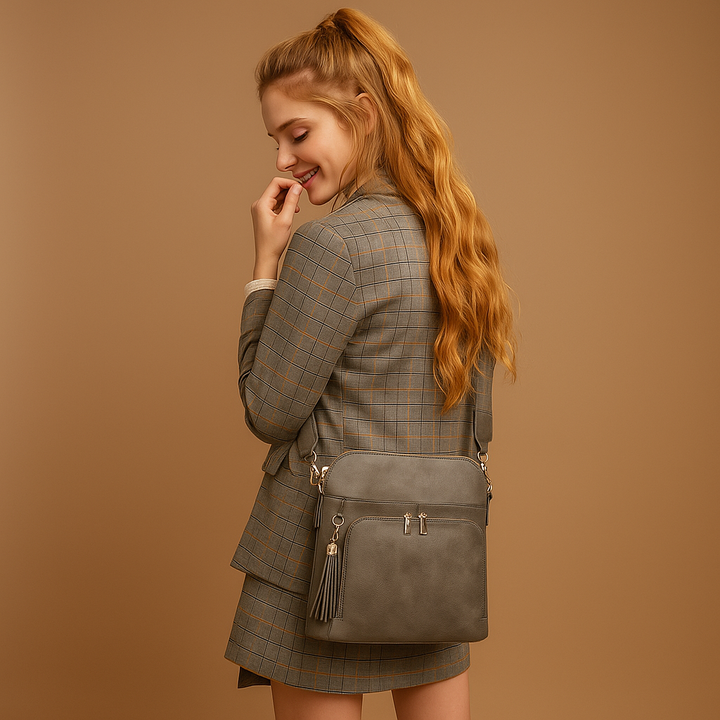 RFID crossbody bag with tassel and anti-theft pocket for women | Isla