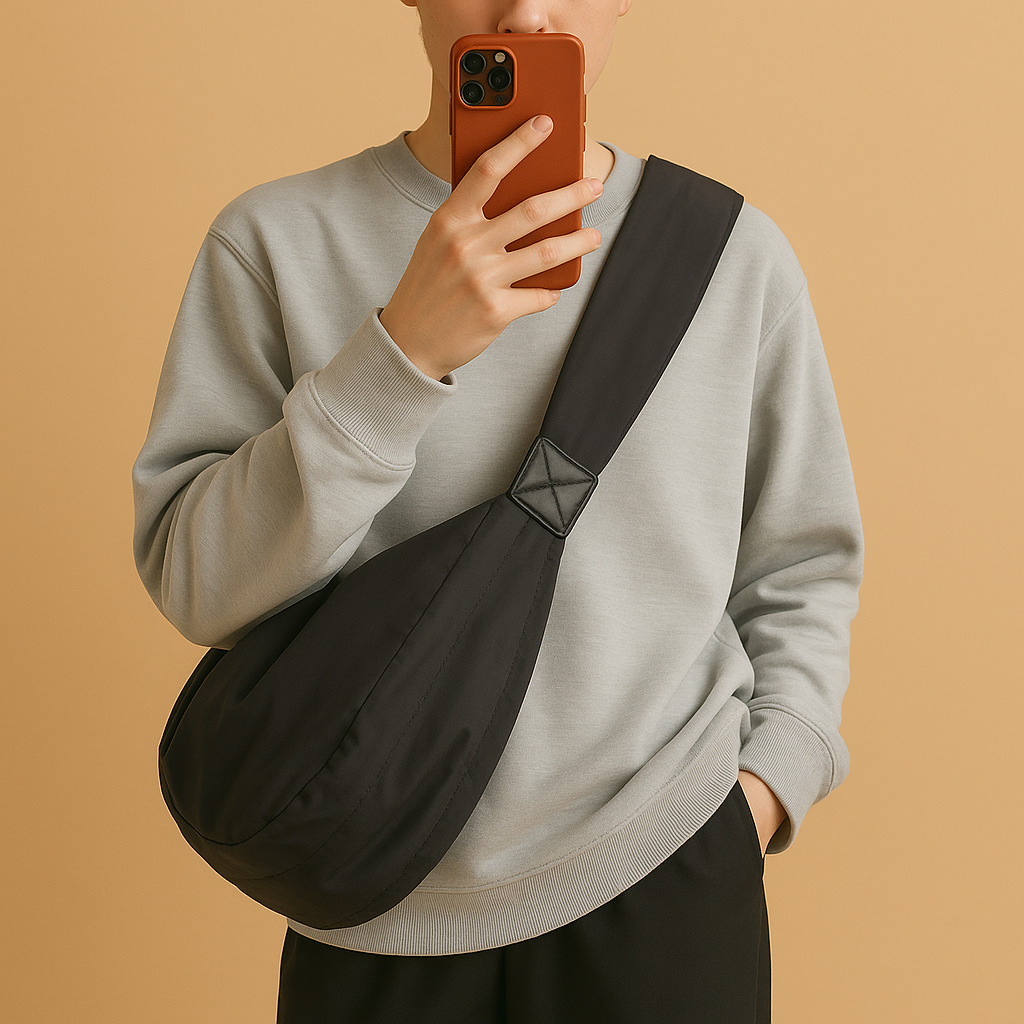 Spacious puffer crossbody bag | Olivea
