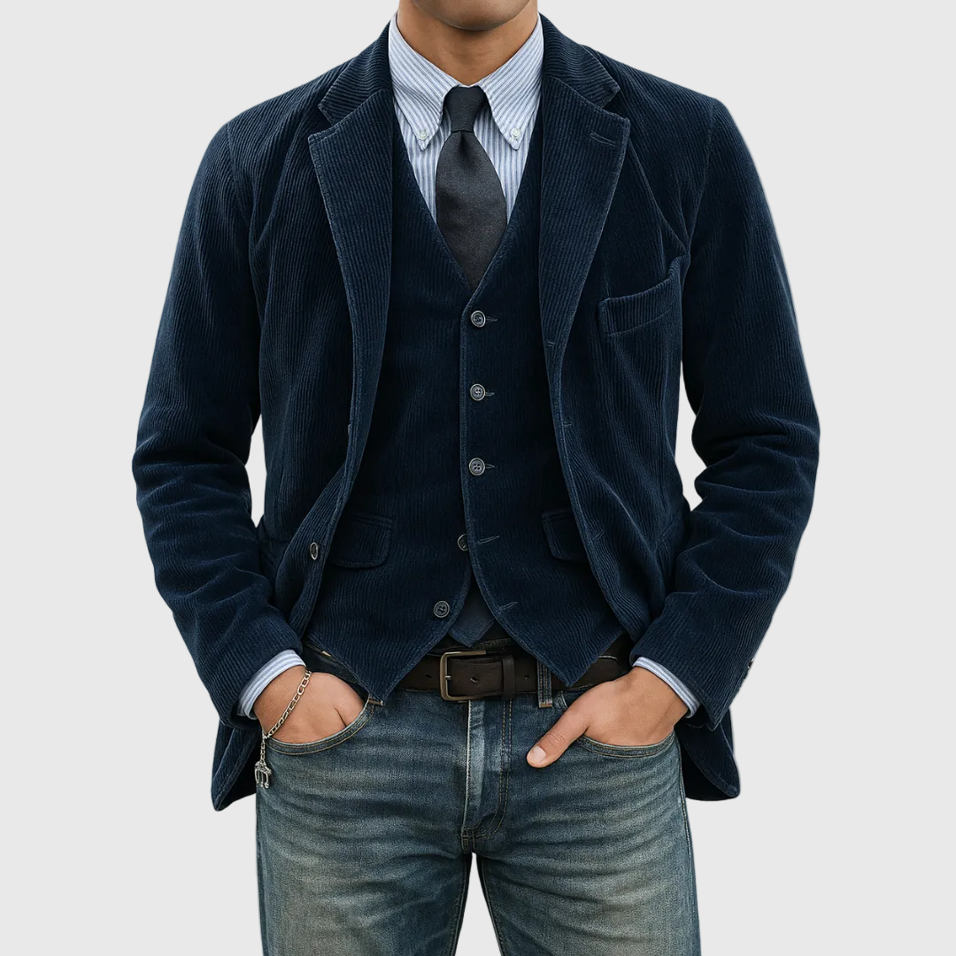 Tommy | 2-Piece Set: Blazer and Velvet Vest