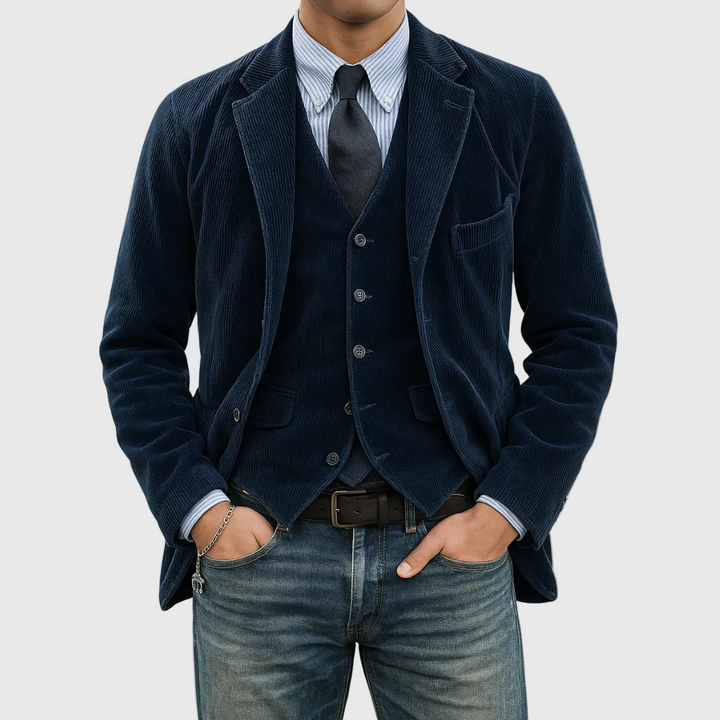 Tommy | 2-Piece Set: Blazer and Velvet Vest