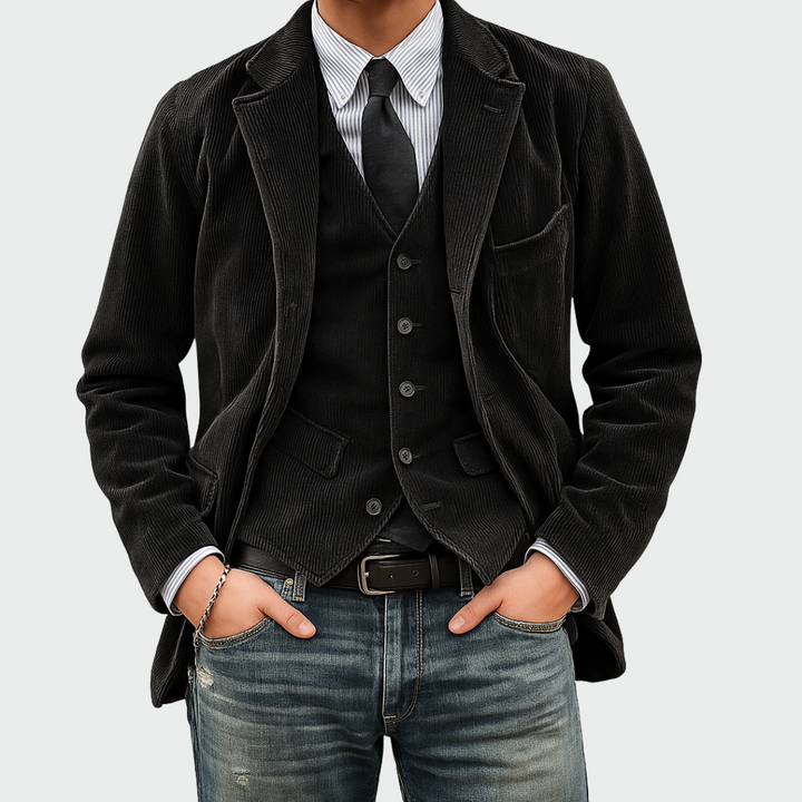 Tommy | 2-Piece Set: Blazer and Velvet Vest