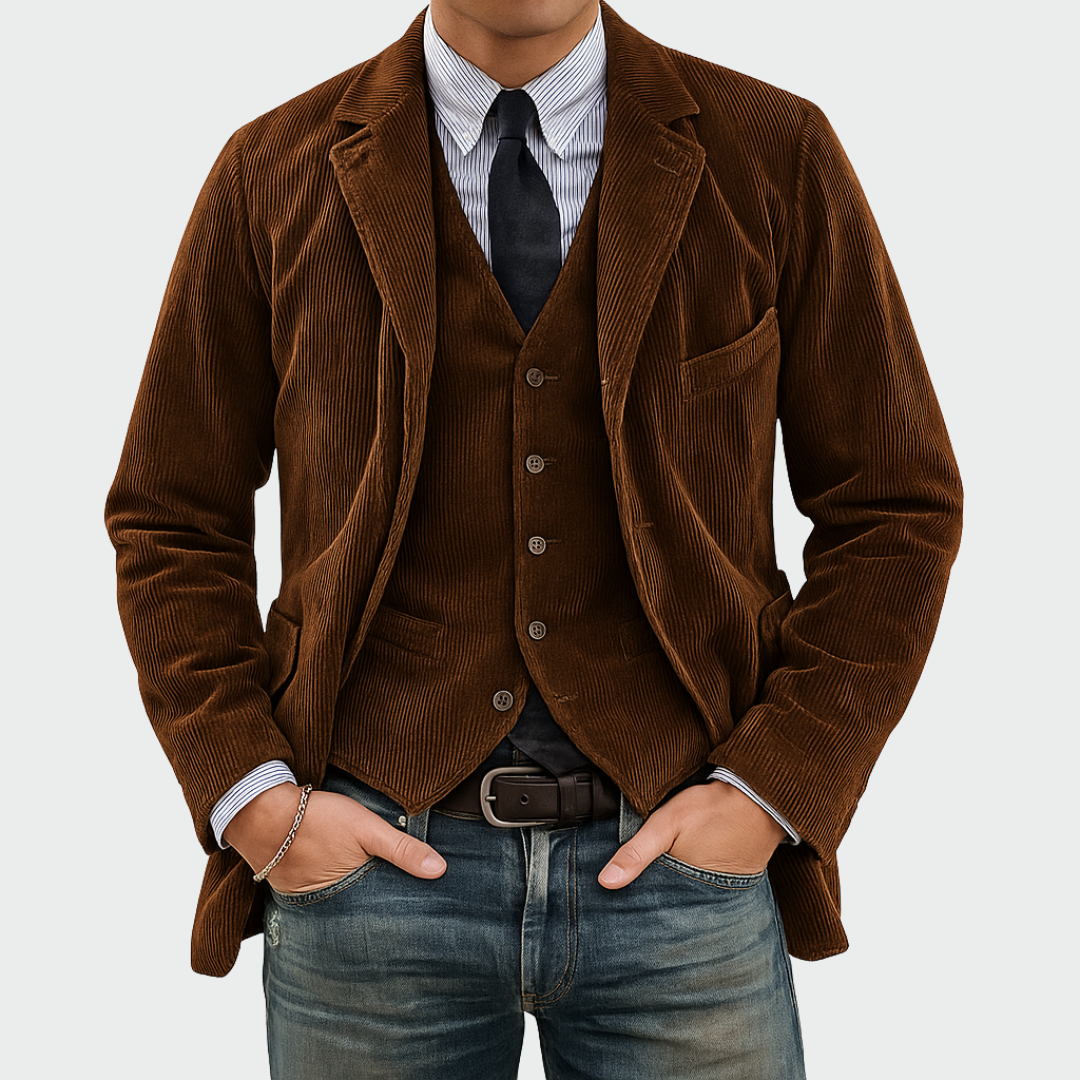 Tommy | 2-Piece Set: Blazer and Velvet Vest