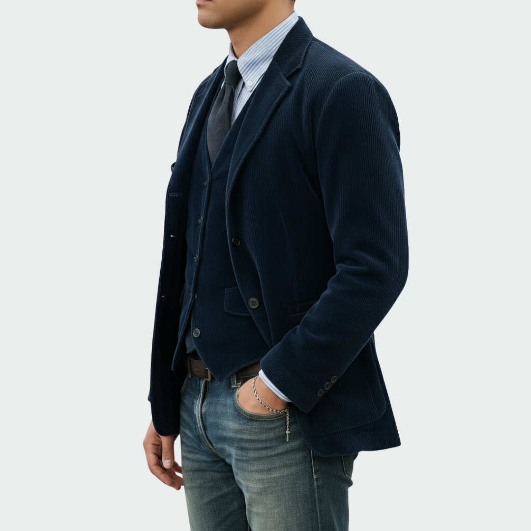 Tommy | 2-Piece Set: Blazer and Velvet Vest