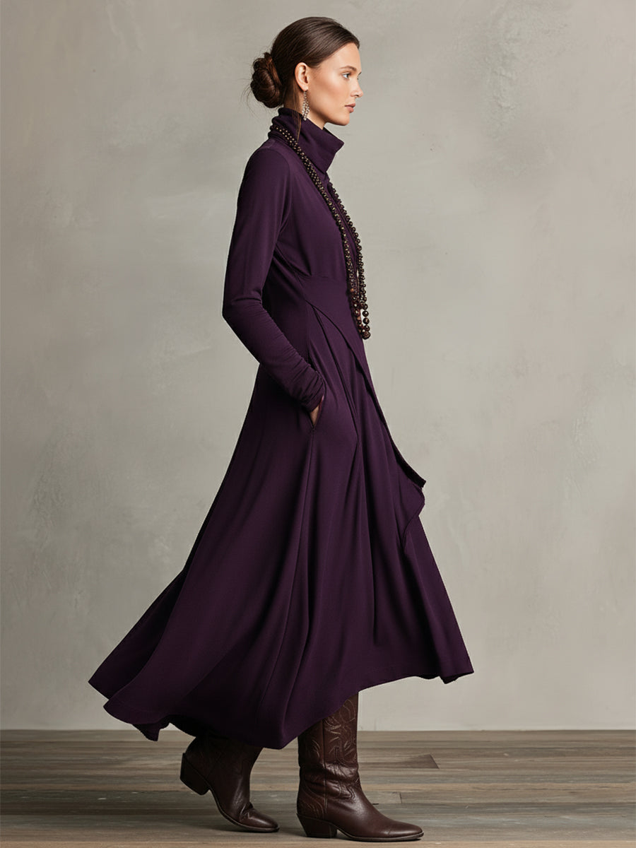 Nancy | Asymmetric Draped Maxi Dress
