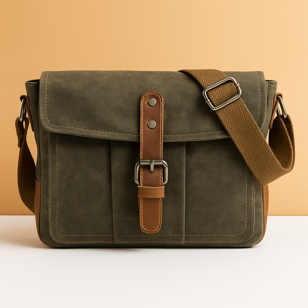 Vintage waterproof canvas messenger bag for men | Nathan
