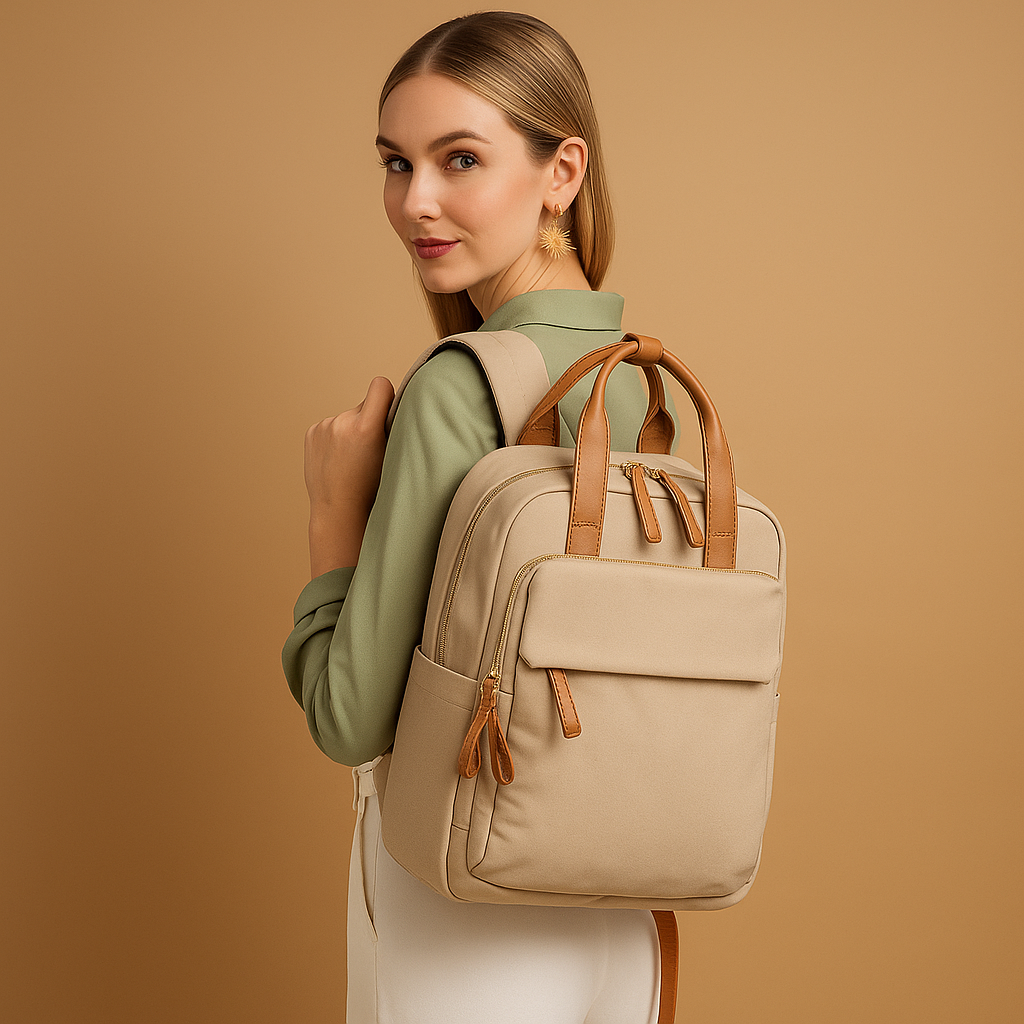 Water-repellent laptop backpack for women | Yara