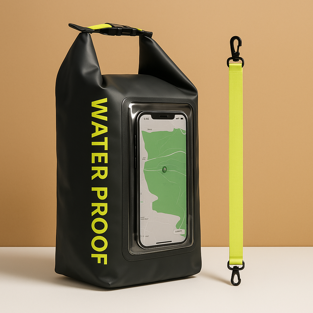 Waterproof floating phone bag with roll-top | River
